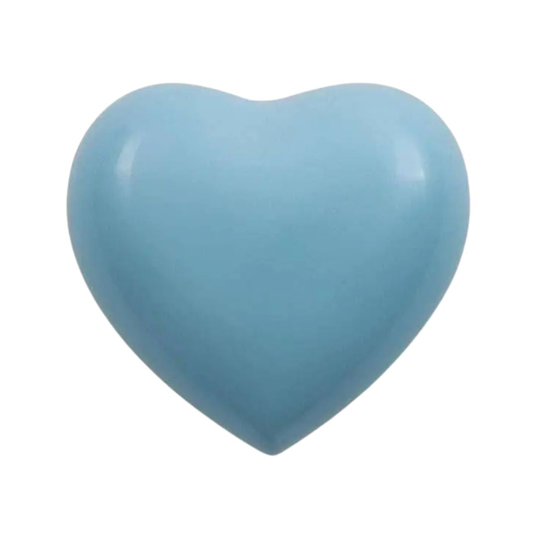 Amorette Pearl Blue Heart Pet Urn