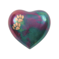 Amorette Raku Heart Pet Urn