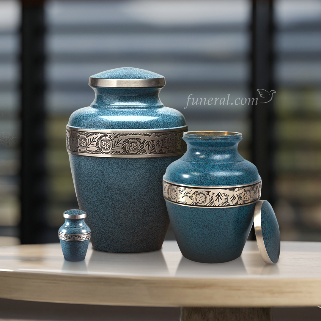 Anapiel Evening Blue Extra Large Pet Urn Set