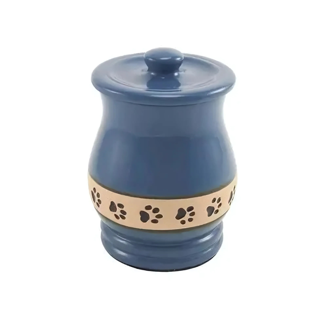 Angelo Blue Pawprint Medium Pet Urn High-Resolution Image