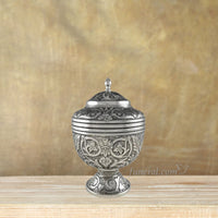 Archaic Adult Silver Brass Urn