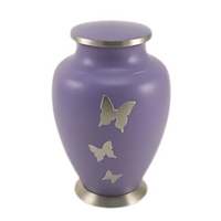 Aria Adult Butterfly Violet Brass Urn