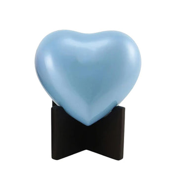 Arielle Pearl Blue Brass Heart Keepsake