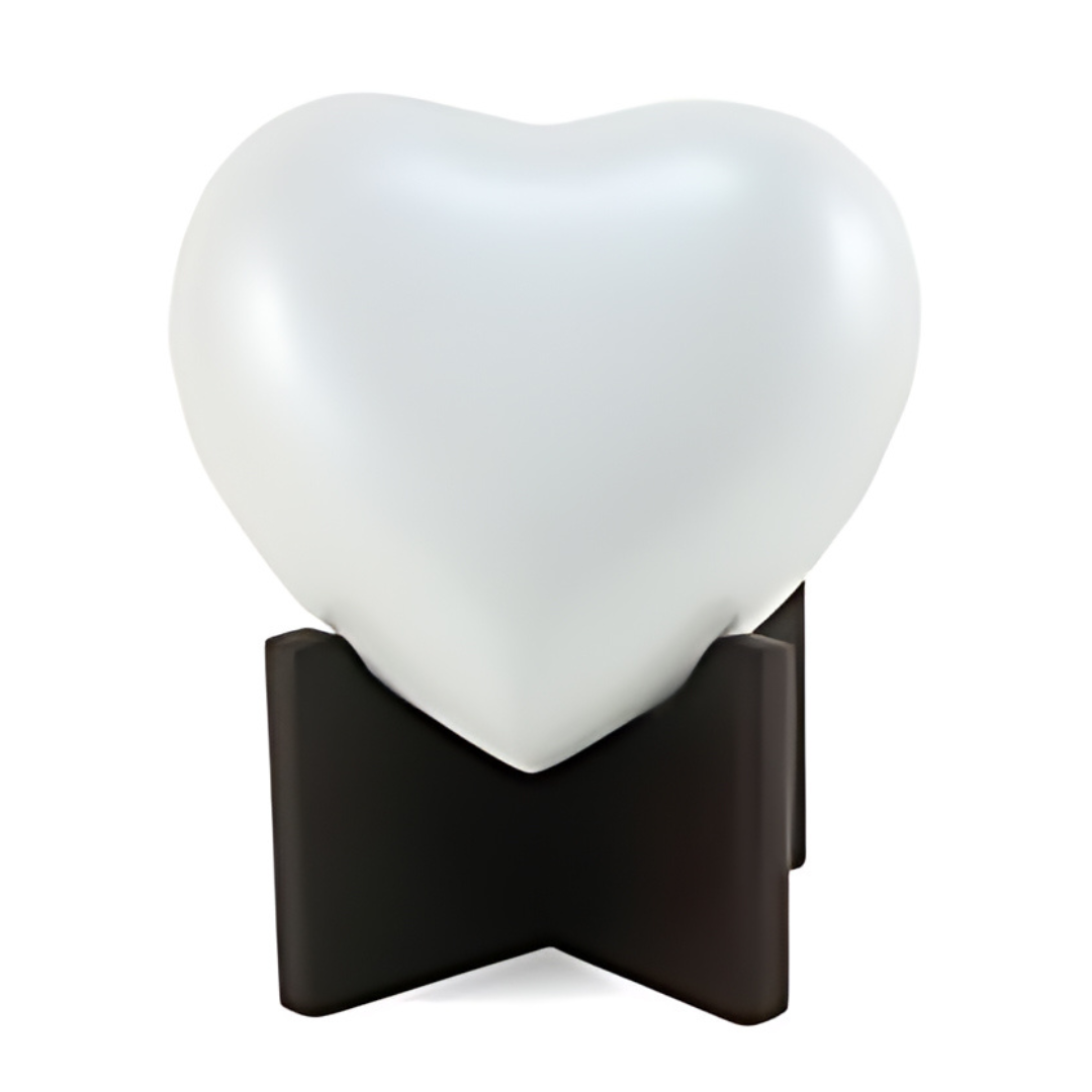 Arielle Pearl White Brass Heart Keepsake