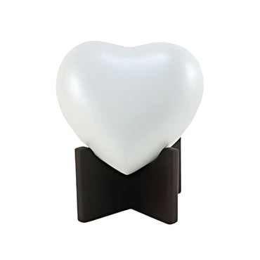 Arielle Pearl White Brass Heart Keepsake