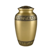 Athena Adult Flower Gold Brass Urn