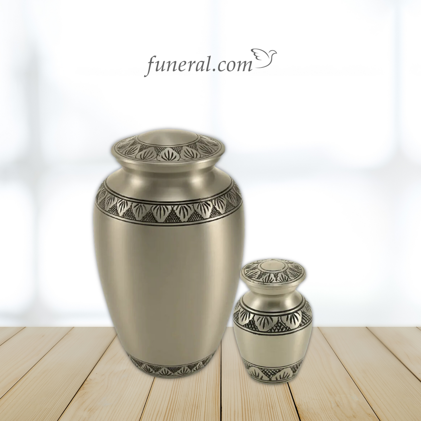 Athena Adult Sonic Silver Brass Urn