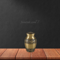 Aureate Flower Gold Brass Keepsake with Background