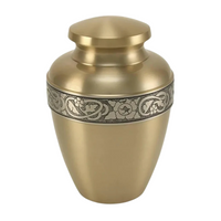 Avalon Adult Amber Gold Brass Urn