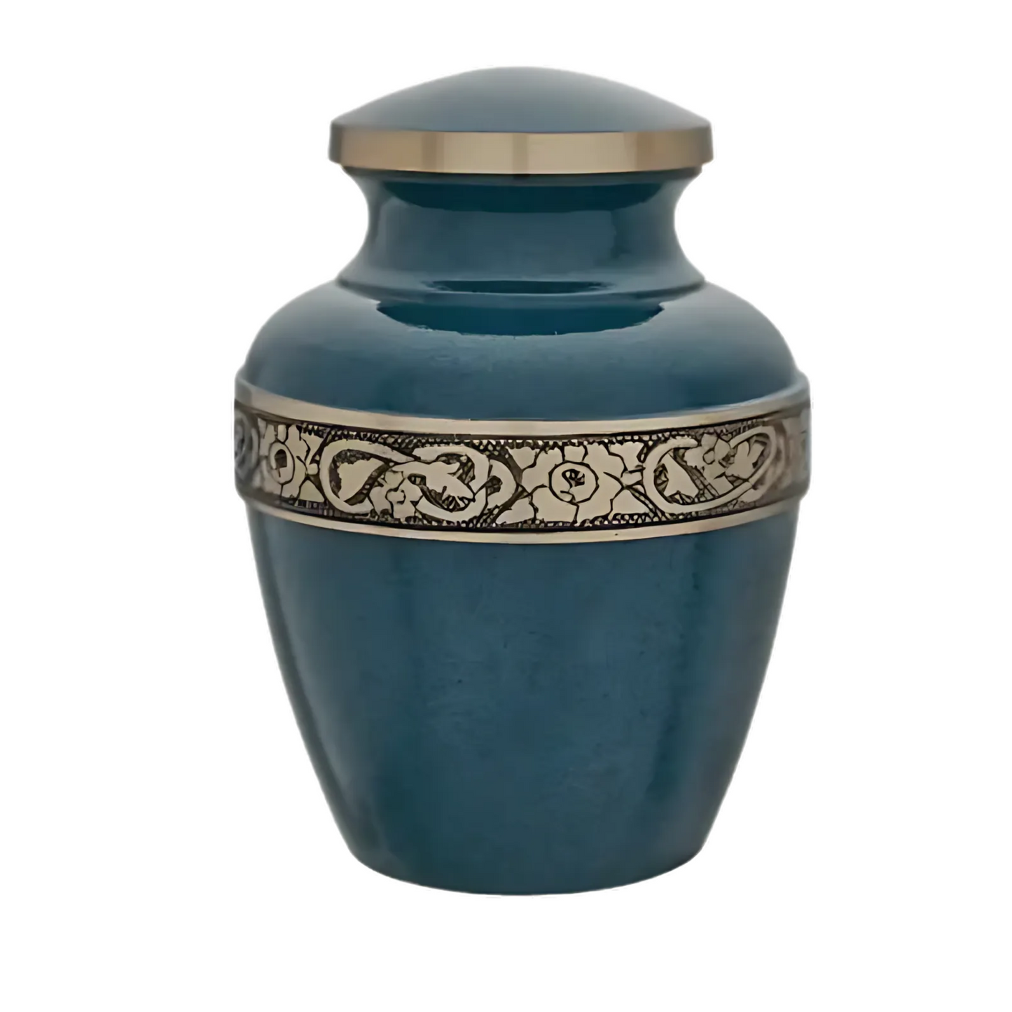 Avalon Medium Bayou Blue Brass Urn High-Resolution Image