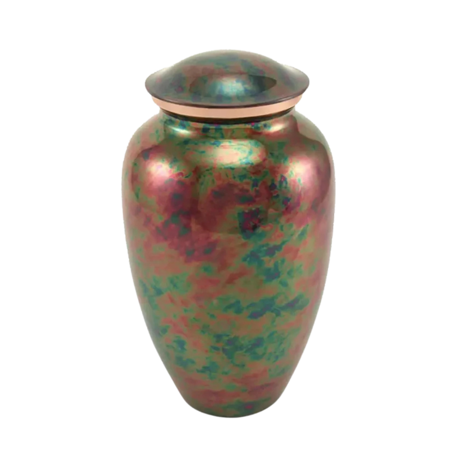 Avalon Raku Adult Iridescent Autumn Brass Urn