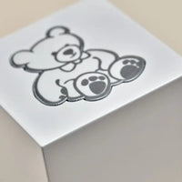 Bear Cubes Extra Small White Wood Urn - funeral.com