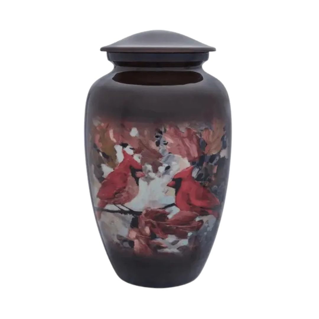 Cardinal Adult Collage Aluminum Urn