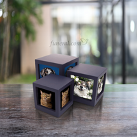 Cherish Today Violet Photo Cube Small Pet Urn Set