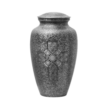 Classic Celtic Cross Adult Pewter Brass Urn