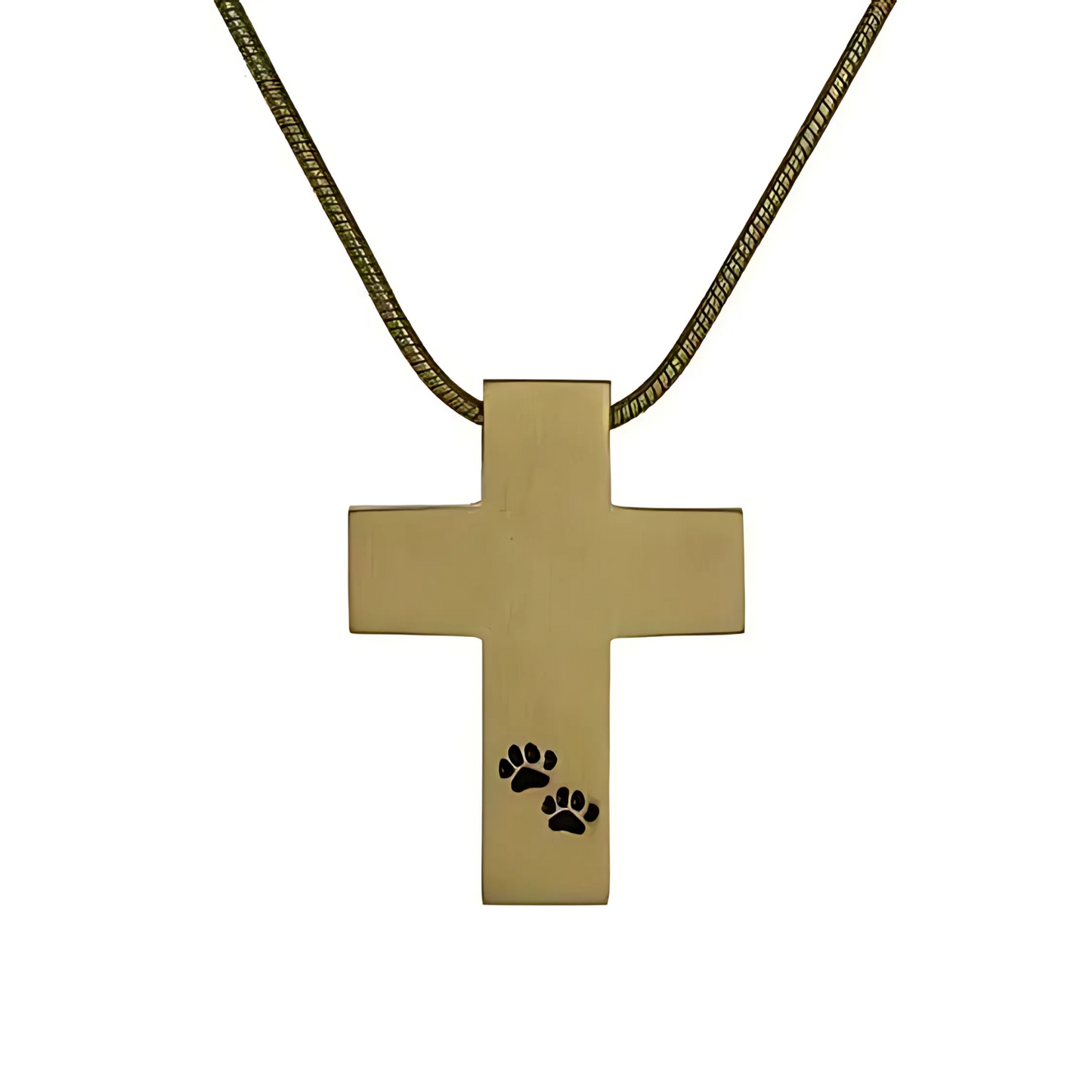 Comely Bronze Cross Pawprint High-Resolution Image