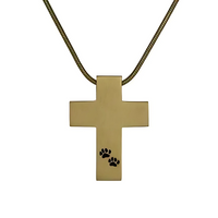 Comely Bronze Cross Pawprint High-Resolution Image