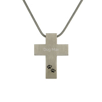 Comely Pewter Cross Pawprint with Engraving