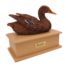 Female Wild Mallard Duck Decoy Figurine Large Pet Urn