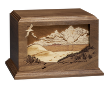 Dimensional Footprints Wooden Cremation Urn