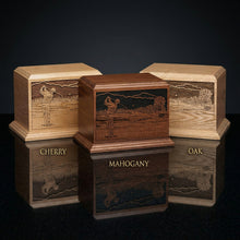 Male Golfer Wooden Cremation Urn