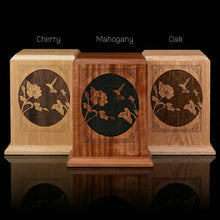 Hummingbird Wooden Cremation Urn