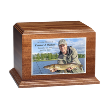 Premier Horizontal Custom Photo Wooden Cremation Urn