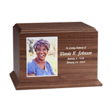 Premier Horizontal Custom Photo Wooden Cremation Urn