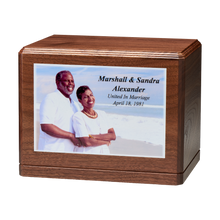 Nicheable Premier Photo Wooden Companion with Chamfered Edges Cremation Urn