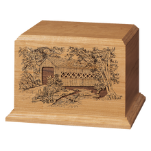 Covered Bridge Wooden Cremation Urn