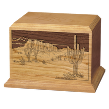 Southwest Mesa Wooden Cremation Urn