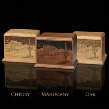 Southwest Mesa Wooden Cremation Urn