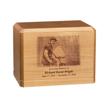 Classic Adult Engraved Custom Photo Wooden Cremation Urn