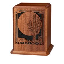Saguaro Sunset Wooden Cremation Urn