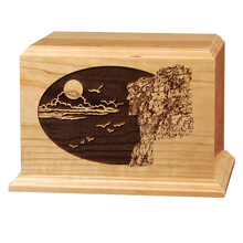 Old Man of the Mountain Wooden Cremation Urn