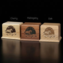 Galloping Horse Wooden Cremation Urn