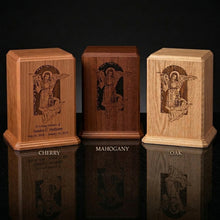 Angel Wooden Cremation Urn
