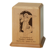 Angel Wooden Cremation Urn