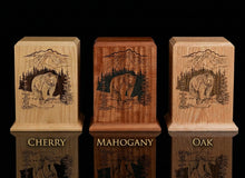 Bear Wooden Cremation Urn