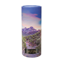 Saguaro Trail Scattering Tube Cremation Urn with Black Engraving Plate