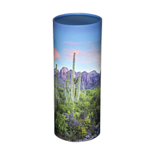 Saguaro Trail Scattering Tube Cremation Urn with Brass Engraving Plate