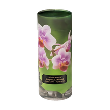 Orchid Scattering Tube Cremation Urn with Black Engraving Plate