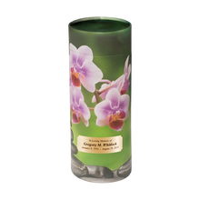 Orchid Scattering Tube Cremation Urn with Brass Engraving Plate