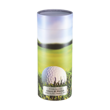19th Hole Scattering Tube Cremation Urn with Silver Engraving Plate