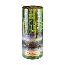 Bluebell Forest Scattering Tube Cremation Urn with Brass Engraving Plate