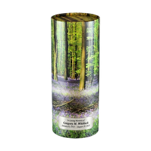 Bluebell Forest Scattering Tube Cremation Urn with Silver Engraving Plate