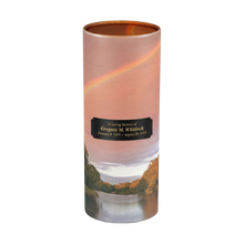 Rainbow Pond Scattering Tube Cremation Urn with Black Engraving Plate