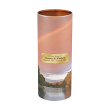Rainbow Pond Scattering Tube Cremation Urn with Brass Engraving Plate
