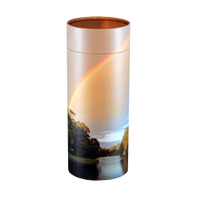 Rainbow Pond Scattering Tube Cremation Urn with Silver Engraving Plate