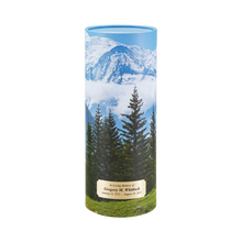 Mountain Views Scattering Tube Cremation Urn with Brass Engraving Plate